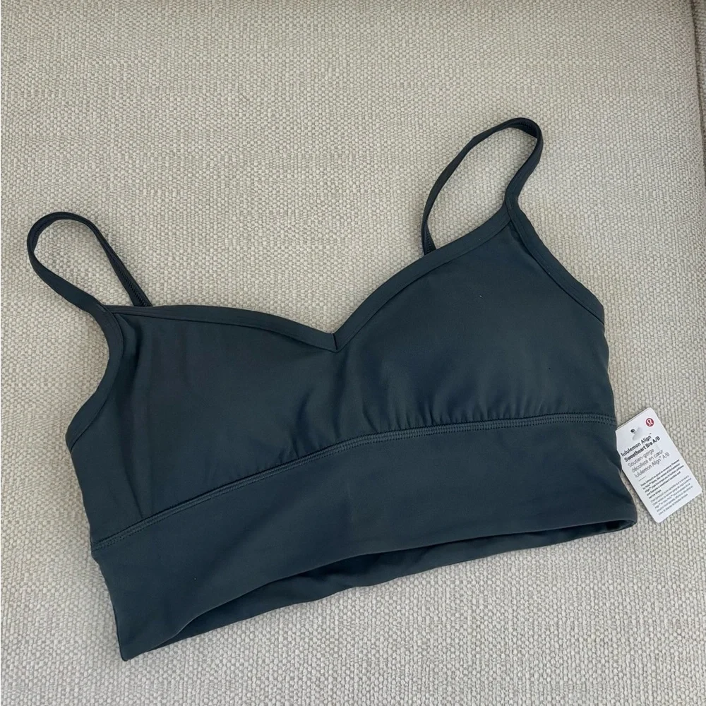 (BNWT) Lululemon Align Sweetheart Bra A/B Cup in Oil Grey